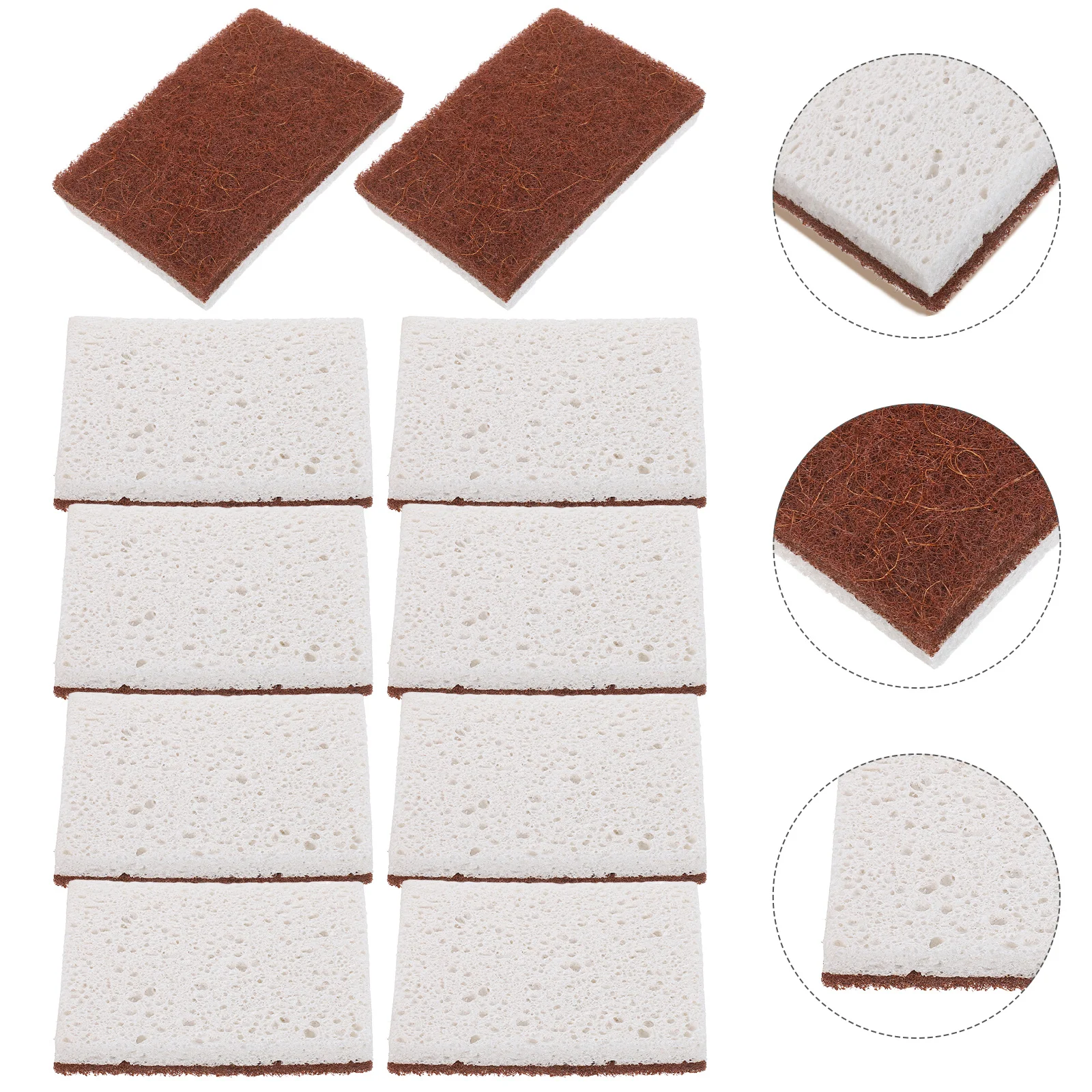 

20Pcs Kitchen Sponges Wood Pulp Non-Scratch Dishwashing Sponge Reusable Scrubbers Absorbent Cleaning Pads for Pots Dishes