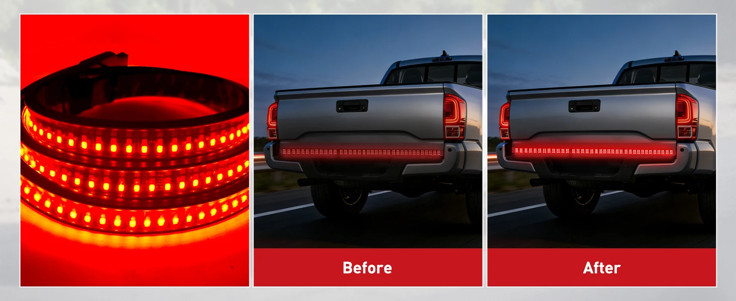 60&amp;#34; trilple row rear light strip