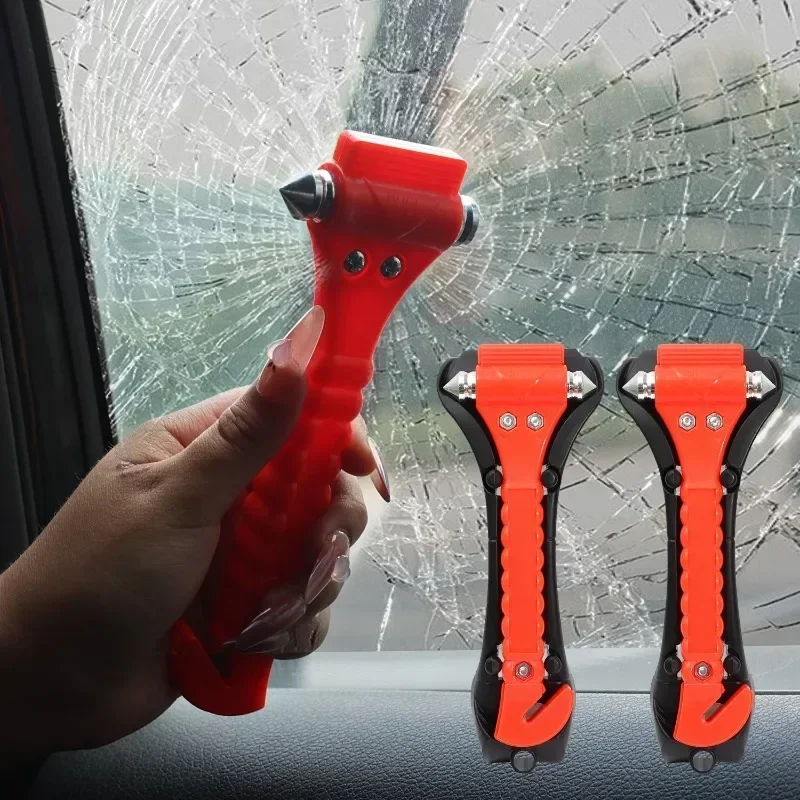 1/2PCS Safety Hammer Camping Driving Car Seat Belt Cutter 2-in-1 Emergency Break Window Glass Punch Survival Life Rescue