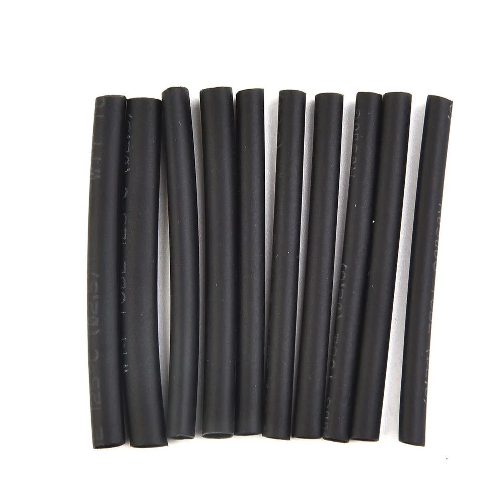 127Pcs Black Glue Weatherproof Heat Shrink Sleeving Tubing Tube Assortment Kit DIY Kit Lated Polyolefin Sheathed Shrink Tubing