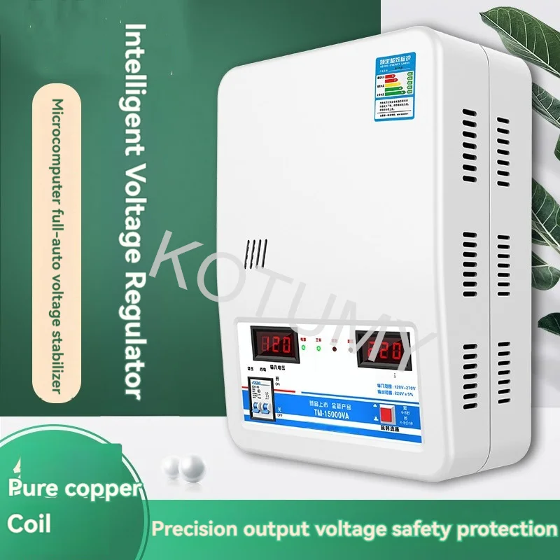 6.8KW Automatic Intelligent Voltage Stabilizer Household Dual Screen Digital Display Power Stabilizer Air Conditioner Regulator