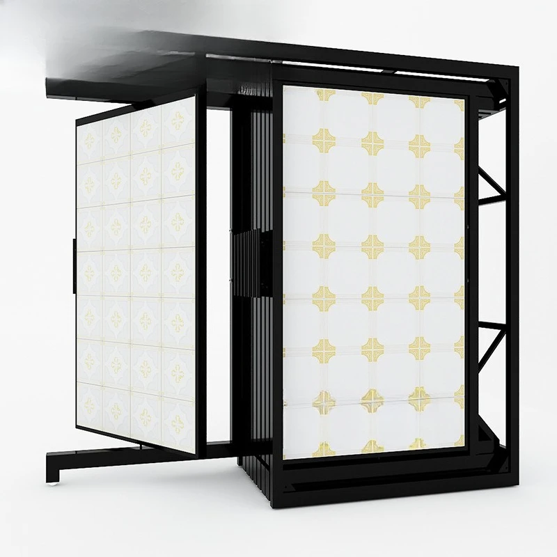 Gusset shelf push-pull rotation integrated hanging rack aluminum gusset display stand