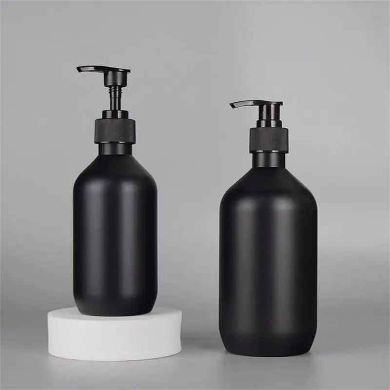 1/2PCS 300/500ml Black Dish Soap Dispenser Set with Plastic Pump Refillable Liquid Soap Dispenser For Farmhouse Decor