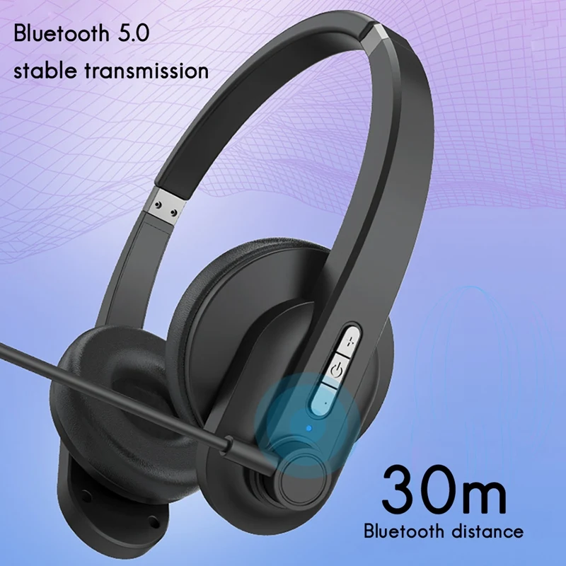 RISE-Telephony سماعة ستيريو مع ميكروفون إلغاء الضوضاء سماعة رأس بخاصية البلوتوث