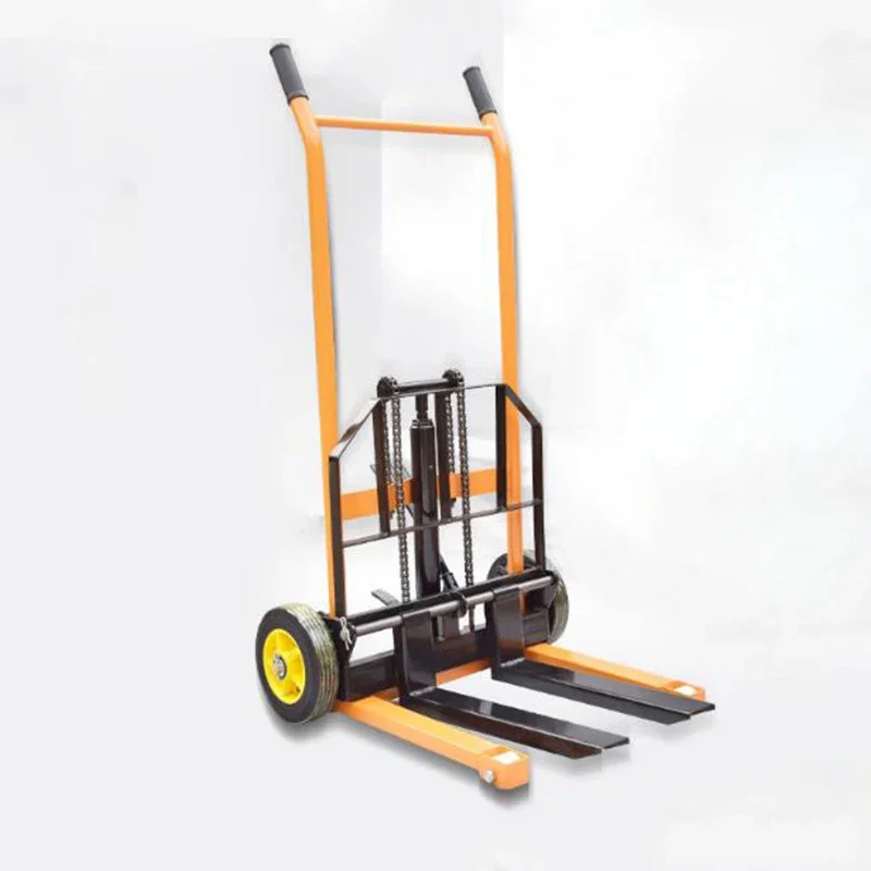 200kg Manual Miniature Hydraulic Forklift Manual Stacker Lightweight Household Loading and Unloading Truck Lifting Household Van