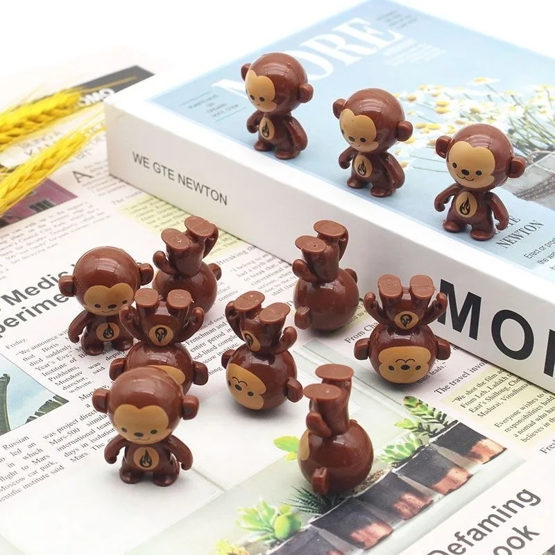

50pcs Mini Tumbler Monkey Desktop Ornament Creative Decoration Animal Children's Stress Relief Statue Party Festival Gift