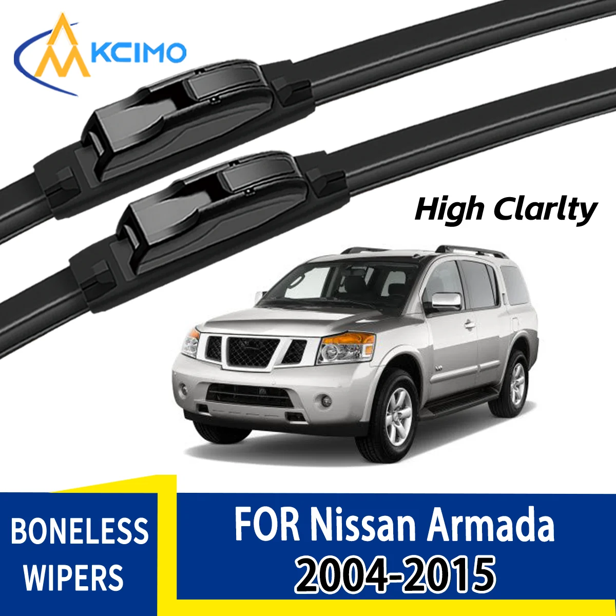

For Nissan Armada TA60 2004–2015 Automobiles Durable Quiet Front Windscreen Wiper Blades Auto Window Replacement Accessories