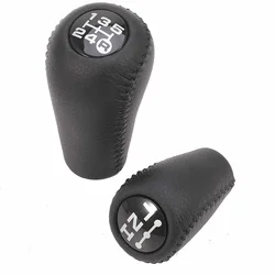 2Set Black Manual Leather Gear Knob For 4Runner For Hilux For Land Cruiser 5 Speed Transmission Gear Knob Car Accessories