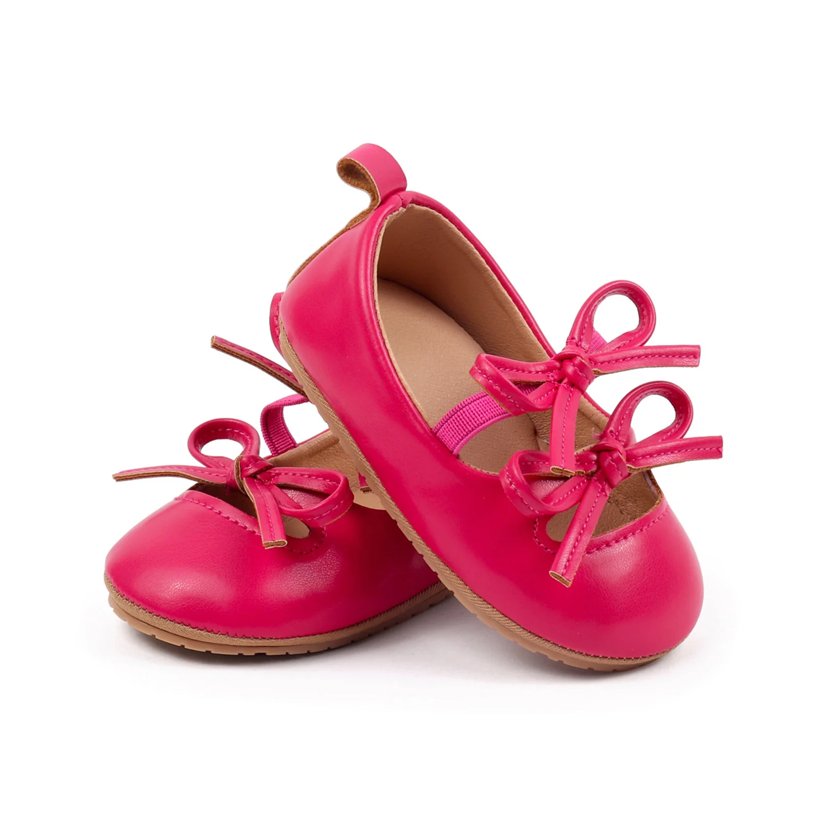 أحذية Suefunskry للأميرات للفتيات الصغيرات، أحذية أنيقة ناعمة غير قابلة للانزلاق من الأسفل أحذية المشي الأولى للأطفال الصغار