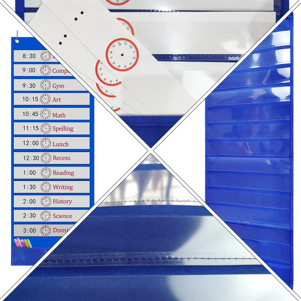 

Time Schedule Hanging Bag Storage for Classroom Chart Organizer Oxford Cloth School Child
