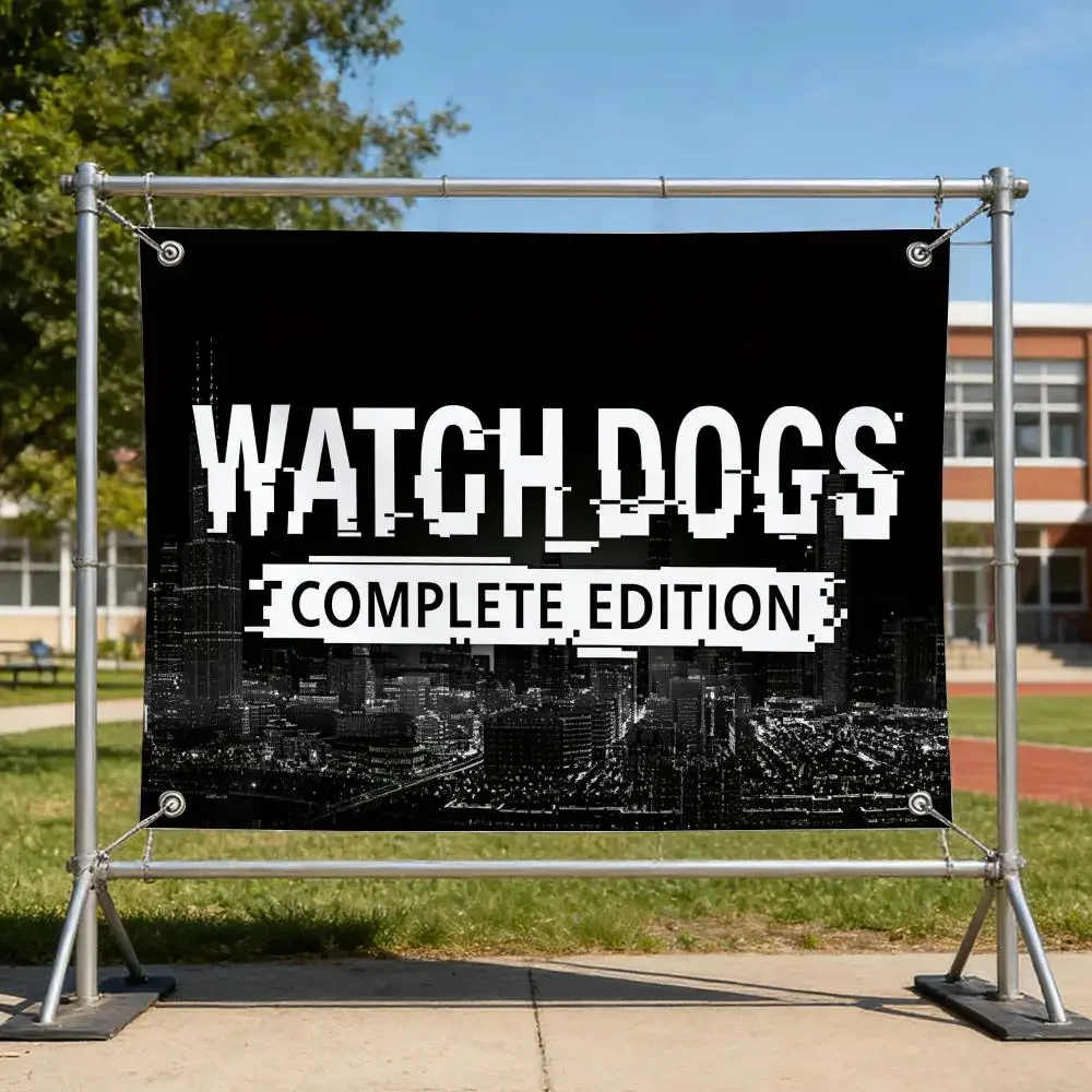 Game Action Watch Dogs Hacker Series Flags Specialized for indoor and outdoor home decorations, outdoor camping, and bar parties