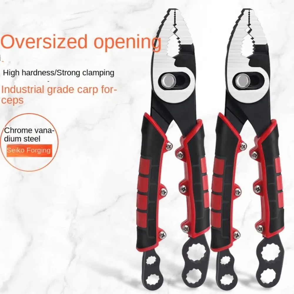 Chrome Vanadium Steel Fish Nose Pliers Non-Slip 8-14mm Electrician Crimpe Pliers Multifunctional Wire Stripping Tool Electrician