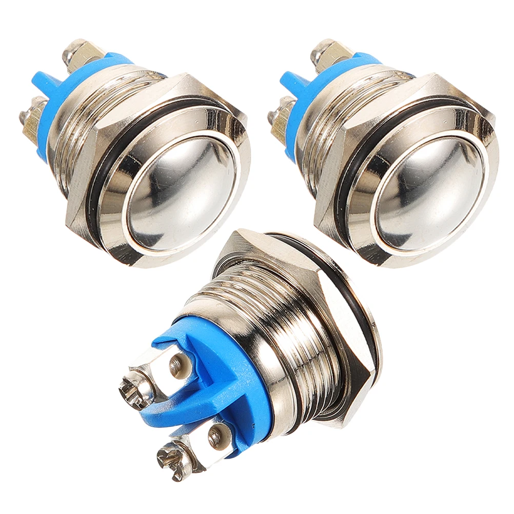 

3 Pcs Wired Doorbell Button Buttons Nickel-plated Copper Durable Chime