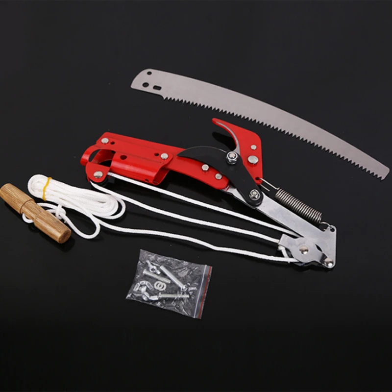 1PC High-Altitude Tree Lopper Branch Scissors Extendable Fruit Tree Pruning Saw Cutter Garden Trimmer Tool With Rope