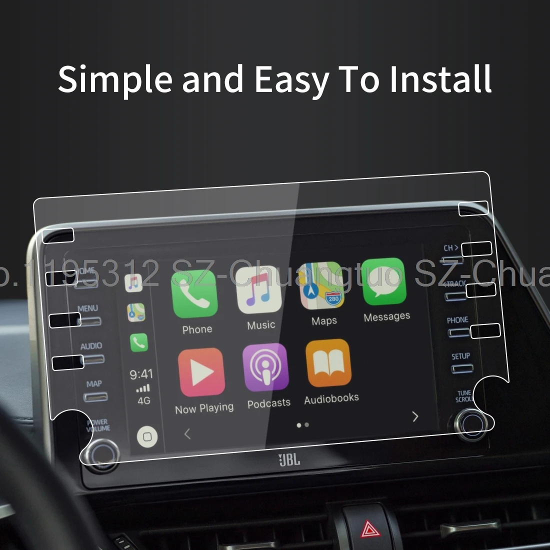 Screen protector Tempered glass  For Toyota CHR C-HR 2020 2021 2022 2023 8inch Car radio GPS Navigation Interior accessories