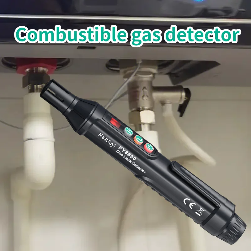 MASTFUYI FY8830 Portable Gas Leak Detector Natural Gas Detector Combustible Gas Detector With Audible Visual Alarm Gas Sniffer