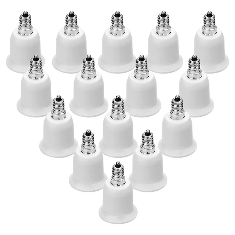 25 Pack E12 To E26 Adapter E12 Light Socket To Medium Base E26 E27 Converter Light Socket Adapter Chandelier Socket-[Qahk]