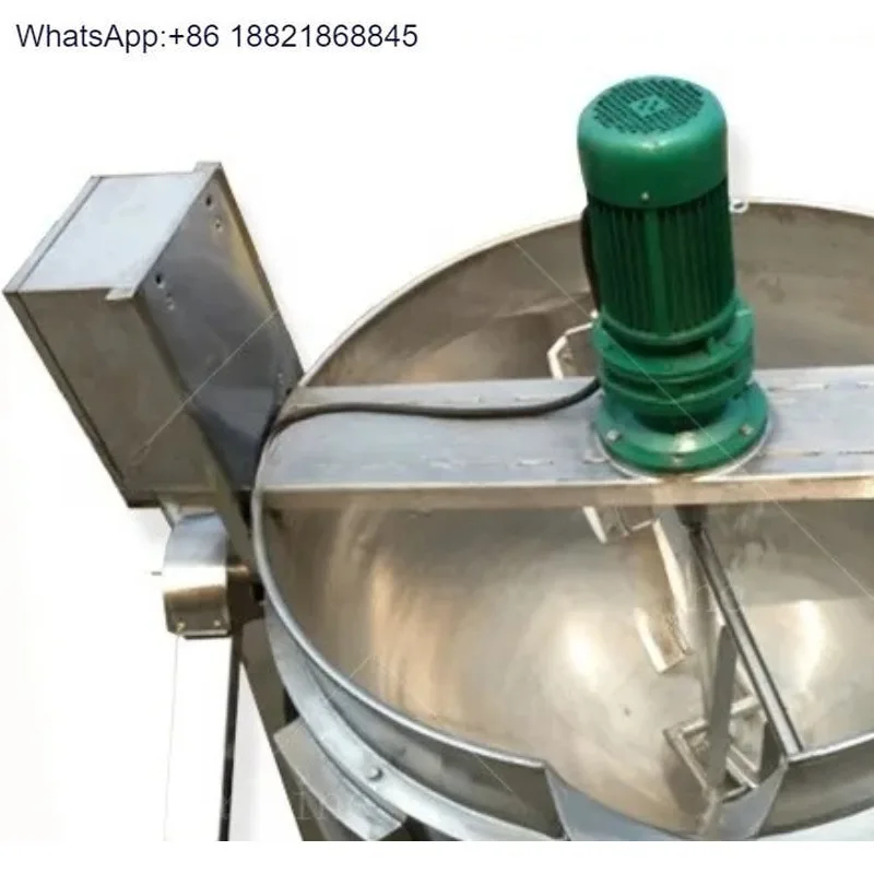 Olla de cocina Marmita tipo Gas/vapor/eléctrico Industrial para hervidor con camisa de mermelada con mezclador