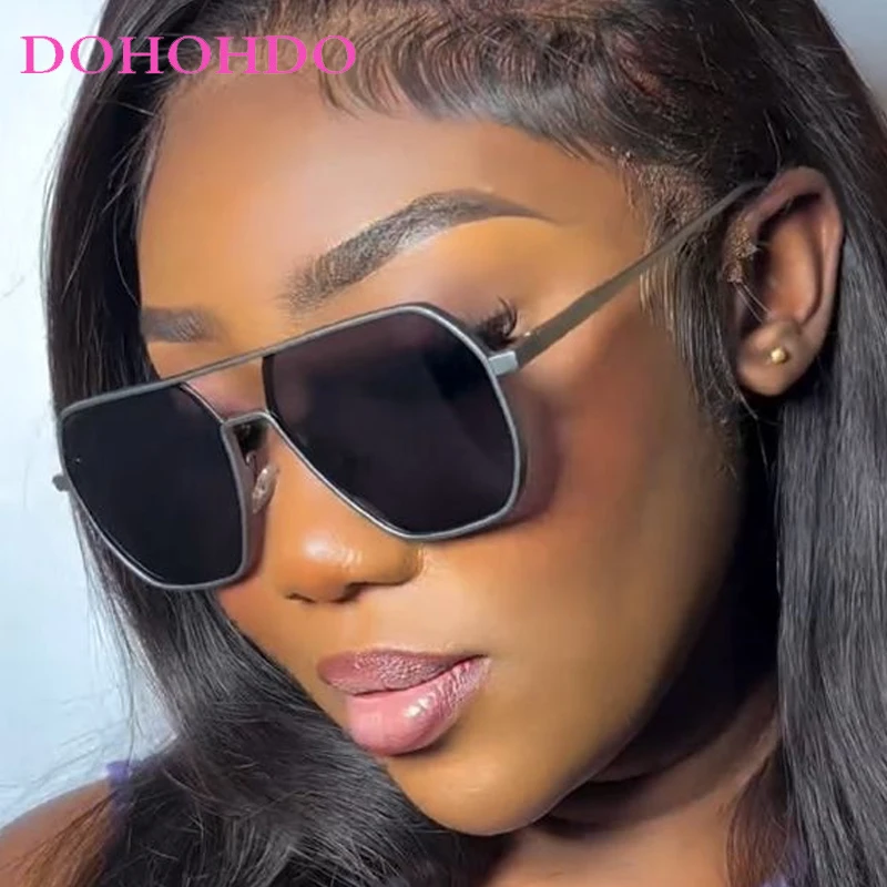 

Retro Metal Frame Double Bridge Pilot Sunglasses Women Men Trendy Luxury Brand Designer Driving Sunglasses Lentes De Sol UV400