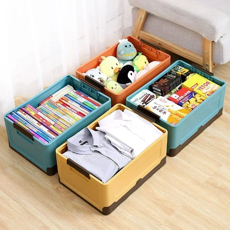 1PC Foldable Storage Box for Closet Large Capacity Toys Clothes Snacks Books Shoes Plastic Box for Home Car