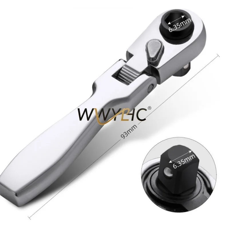 Suitable for 2 in 1 Xiaofei Mini Ratchet Wrench Movable Head 1/4 Dual-purpose Batch Sleeve Small Fast Automatic Rotating Allegro