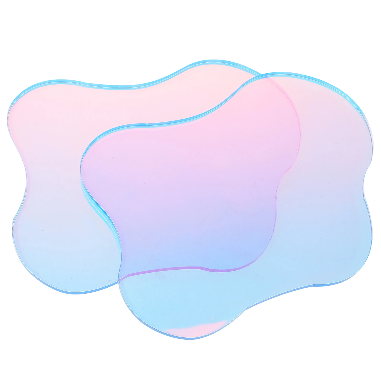

2pcs Acrylic Decorative Plate Irregular Coaster Protective Pad Shooting Prop Storage Dish Table Decor Jewelry Craft
