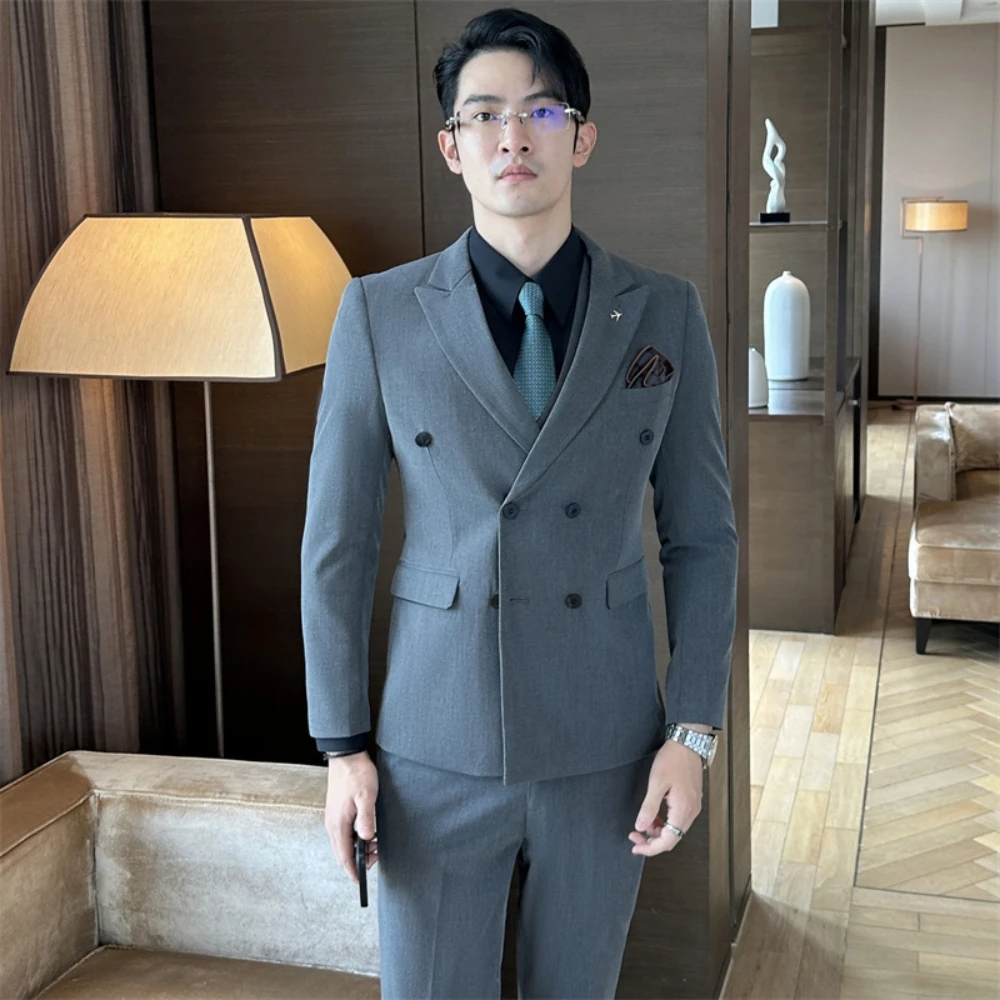Newest Autumn Winter Men's Jacket, Hot Sale Tuxedo, Stylish Peak Lapel Suit, Formal Party, Office Business, Groom Wear
