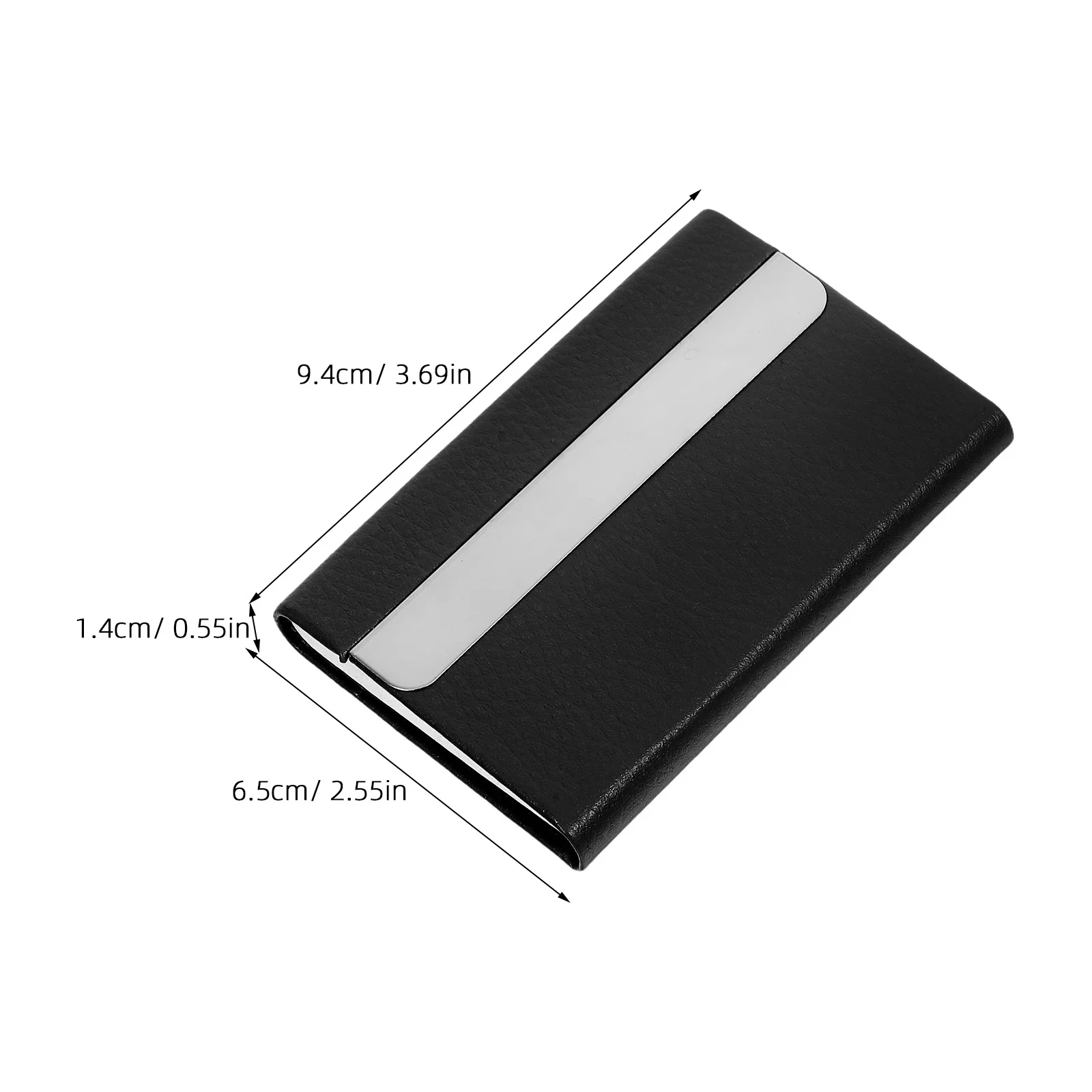 Porte-cartes de visite mince en acier inoxydable, étui Compact en PU, boîte de rangement Portable, portefeuille, organisateur de poche pour cartes de visite