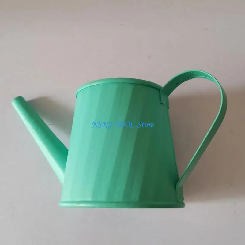 L8RC Iron Watering Can Long Spouts For Precise Plant Irrigation Ergonomic Handle For Indoor Outdoor Garden Use