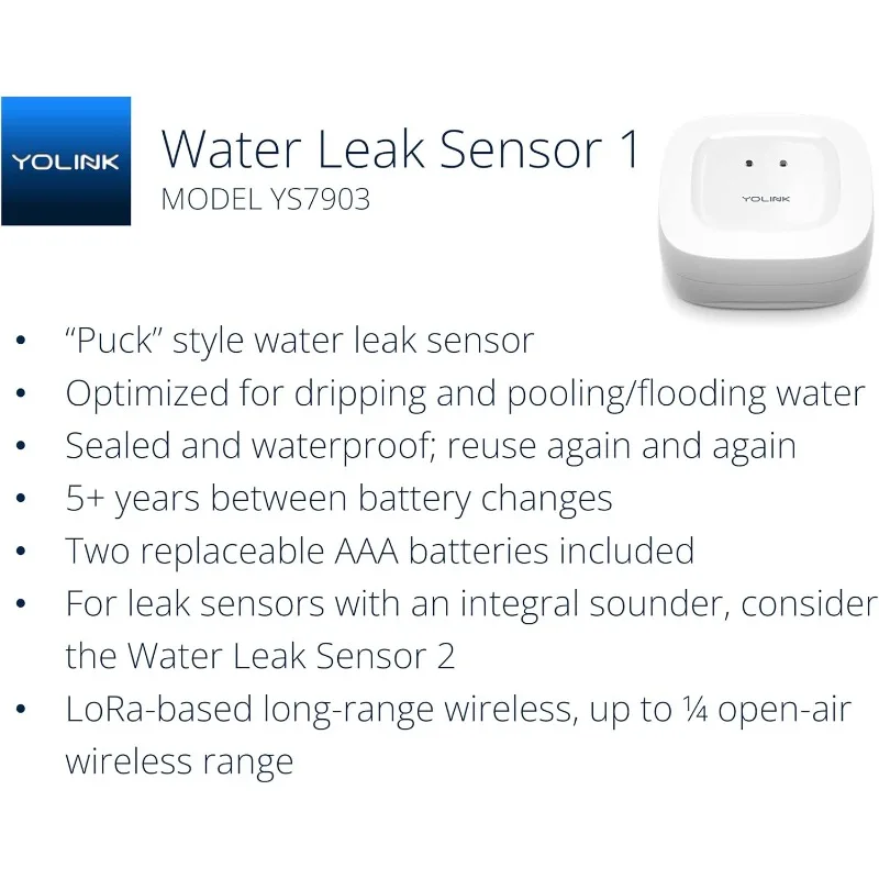 Home Starter Kit: Hub & Water Leak Sensor 4-Pack, SMS/Text, Email & Push Notifications, LoRa Up to 1/4 Mile Open-Ai