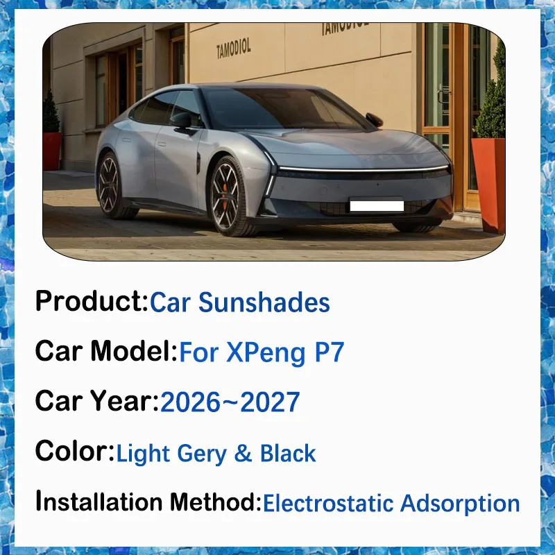 

Car Skylight Sunshades For XPeng P7 EV E29 MK2 2026 2027 Nano Ice Crystals Window Visors Sun Shade Sunroof Pads Auto Accessories