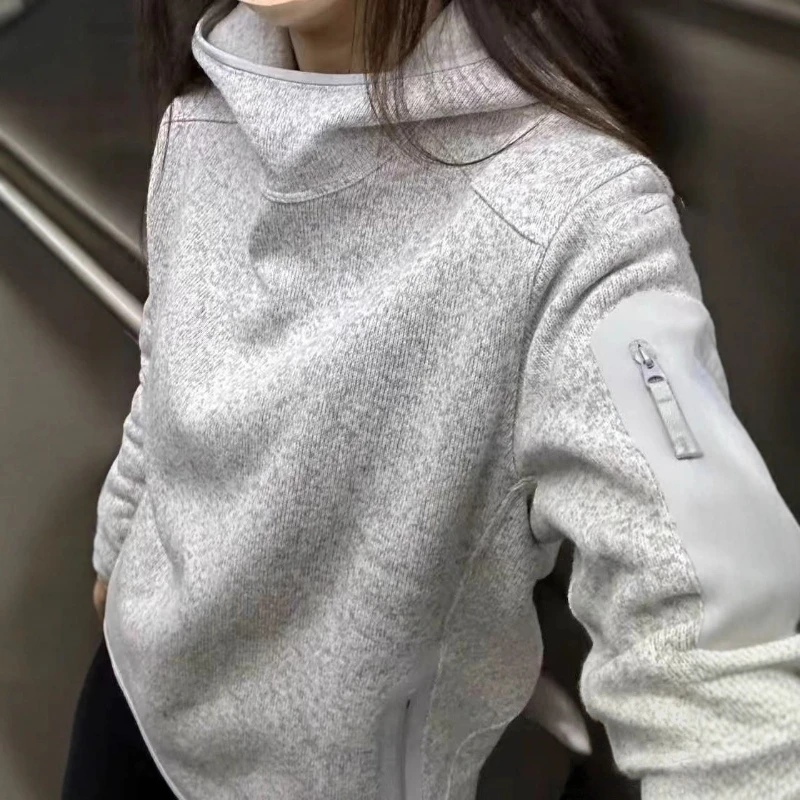 

2025 Winter Hot Selling New Velvet Design Personalized Solid Color Hoodie for Women