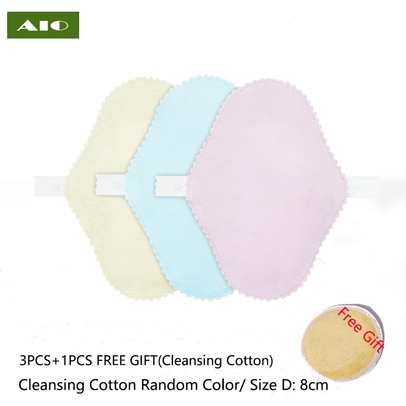 

3pcs Organic Cotton Thin Cloth Pads Soft Washable Feminine Panty Liners Reusable Daily Menstrual Hygiene Pads Sanitary Napkins