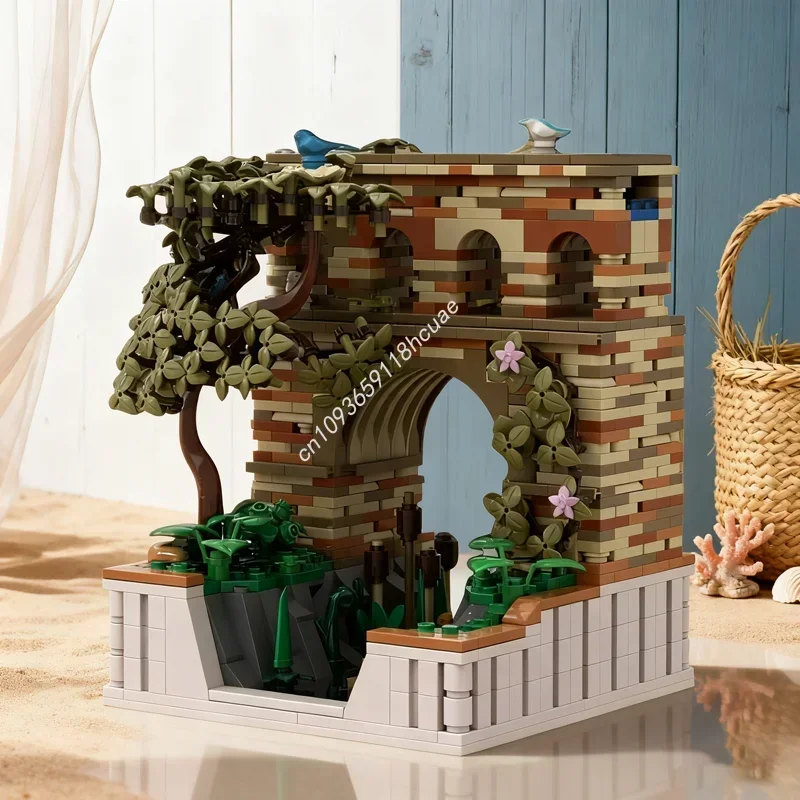 

1067pcs MOC Roman Ancient Aqueduct Architectureed Model Building Blocks DIY Creative Idea Education Christmas Gifts Toy Birthday