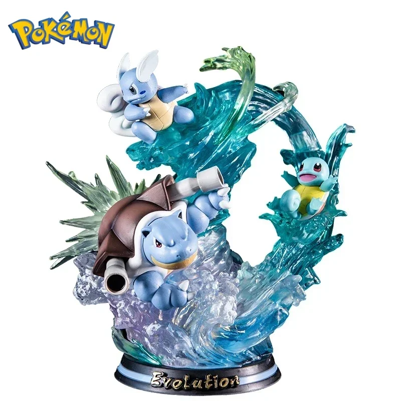 

Anime Figure Pokemon Charizard Mewtwo Squirtle Gengar Evolution Game Glowing Collectible Ornaments Pvc Model Desk Decor Toy Gift