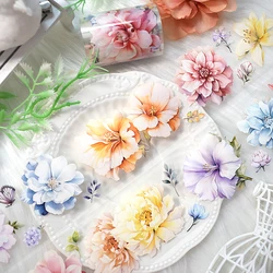 2M/Roll Beautiful Flower PET Tape Epiphyllum Masking Tape For Sticker Scrapbooking Journaling Card Making Stationery Projects