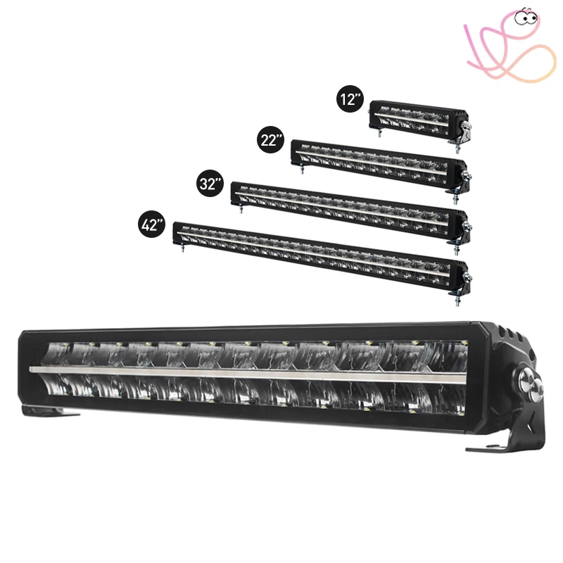 

12 17 22 32 42 Inch Combo Beam Truck Car Led Work Light Double Row Offroad Led Light bar