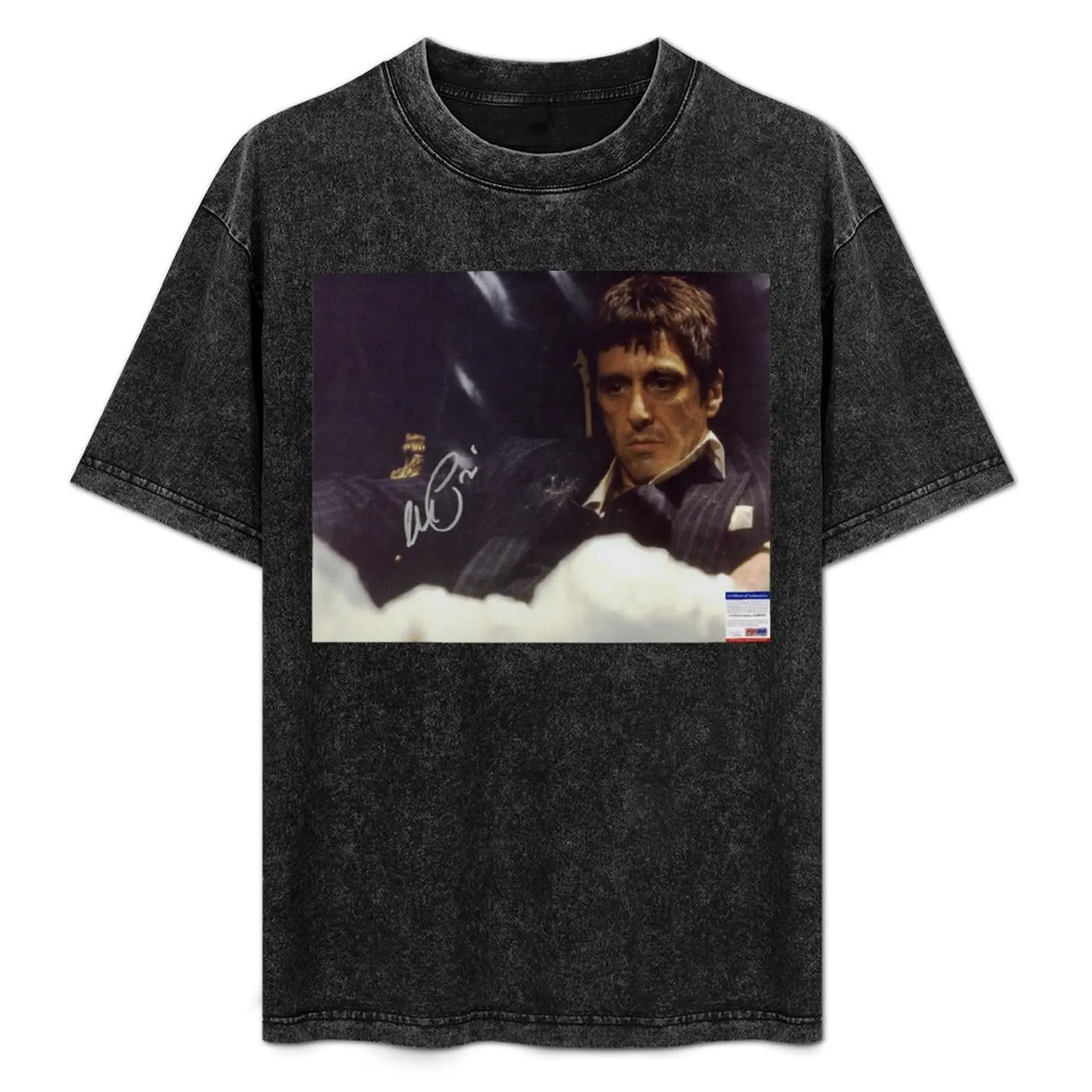 

Футболка Scarface PORTRAIT с автографом АЛ ПАЧИНО, базовая повседневная футболка большого размера