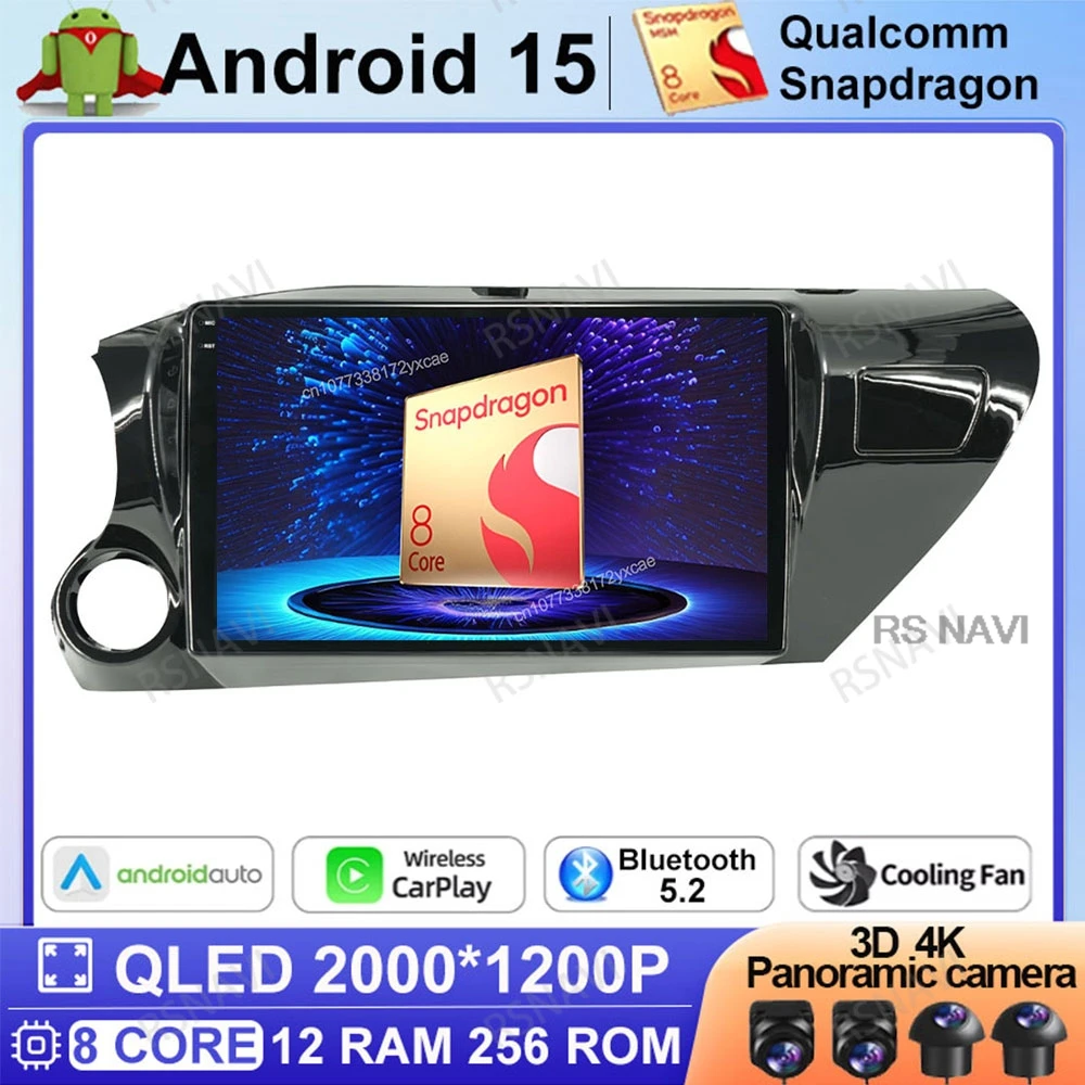 

Android 15 Car Radio For Toyota Hilux Pick Up AN120 2015-2020 Navigation DVD 5G WIFI BT Wireless Carplay Auto GPS Viedo Player