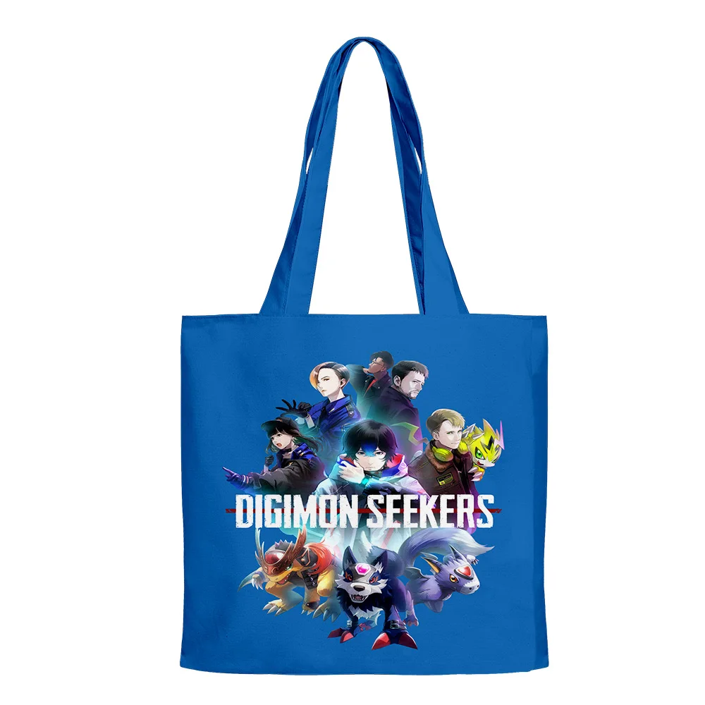 

Digimon Adventure Anime Digimon Seekers New Bag Shopping Bags Reusable Shoulder Shopper Bags Casual Handbag