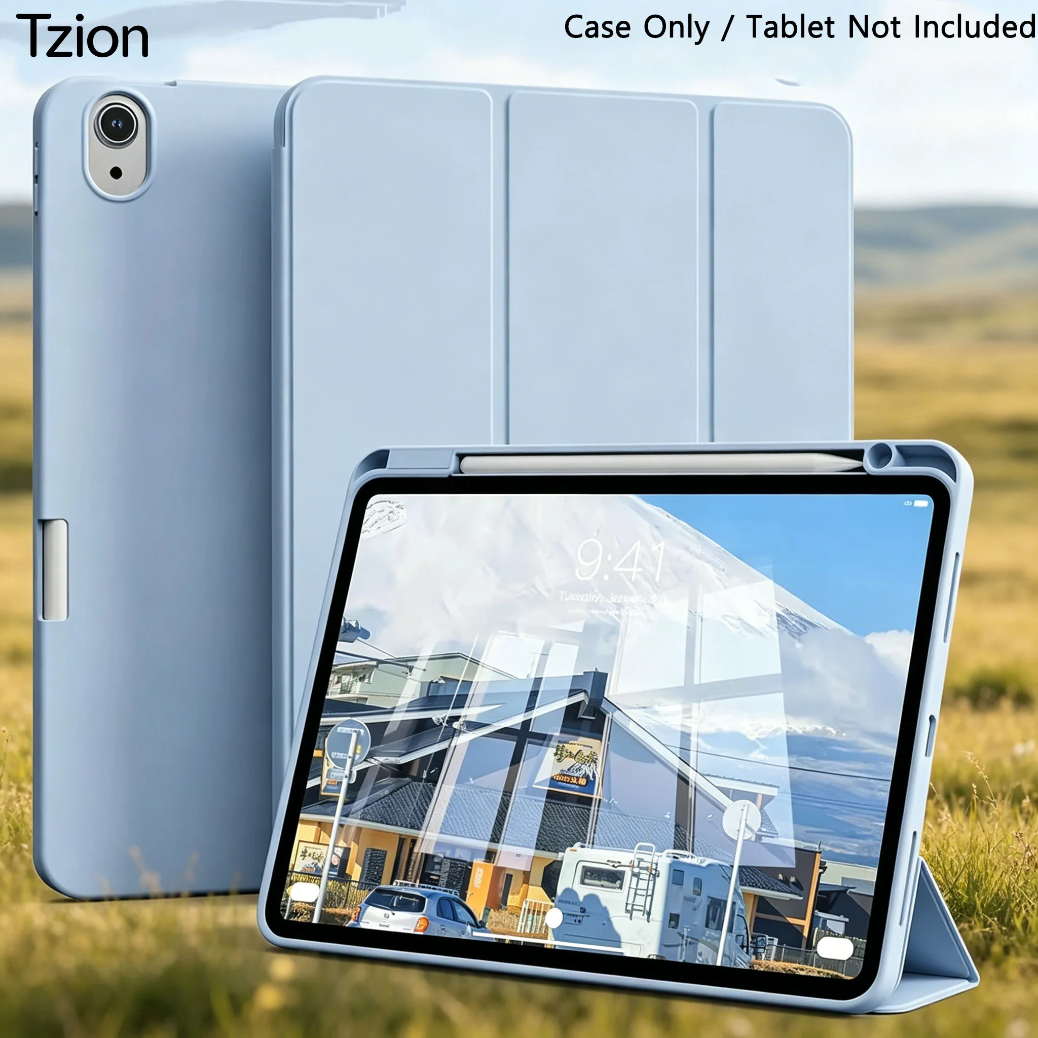 

Case for iPad Air 11-Inch M3/M2 (2025/2024), iPad Air 5/4 (2022/2020 5th/4th Generation 10.9-Inch), with Pencil Holder Cover