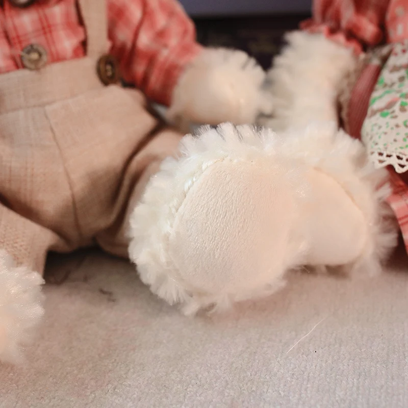 2pcs 26cm Cute Couple Bear Plush Toy Dolls Stuffed Soft Animal Pillow for Girl Birthday Christmas Decor Gift