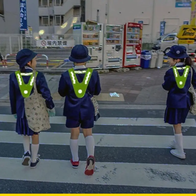 SZCH Safety Reflective Vest for Kids Children Security Protections Clothing High Visibility Clothes Reflector Night Walking