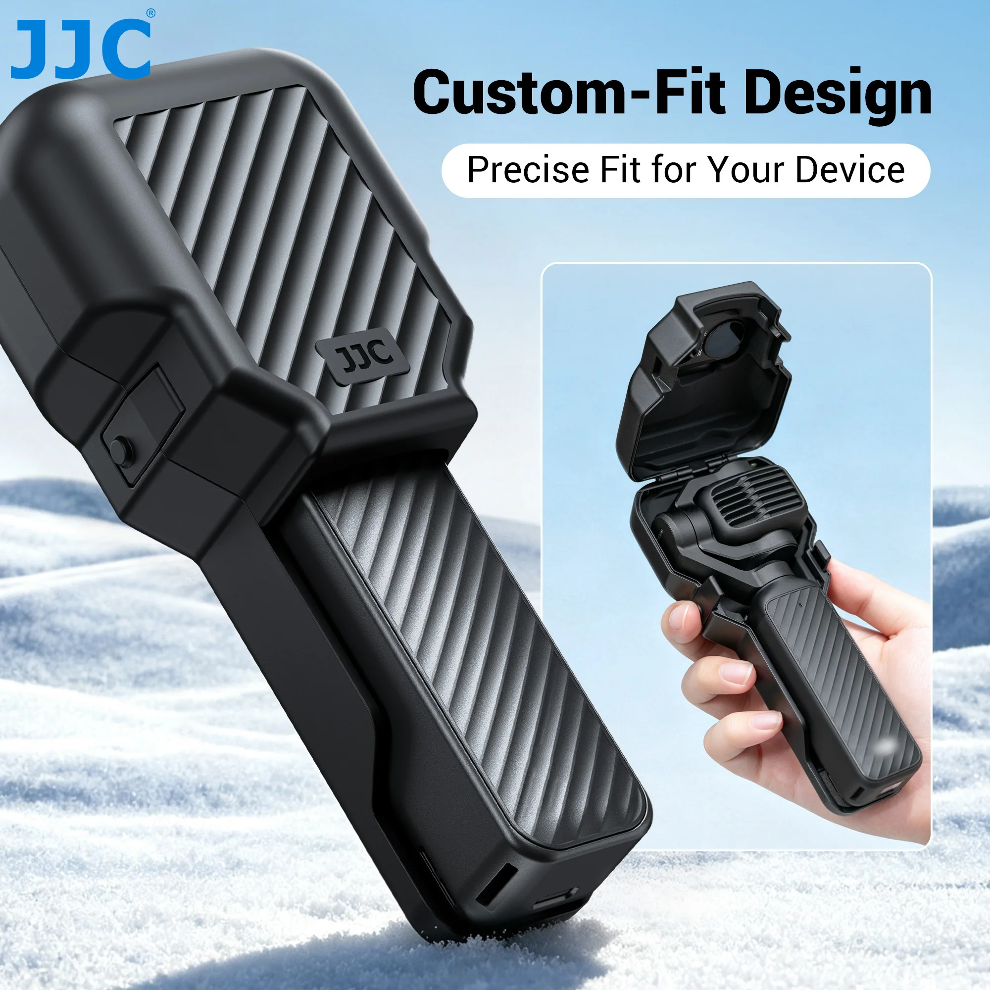JJC PC-OP4PSE für DJI Osmo Pocket 4P Tragbare ABS-Halbschutztasche Zubehör Kann 2 Micro-SD-Karten und 2 Filter Aufbewahren – Detail 2