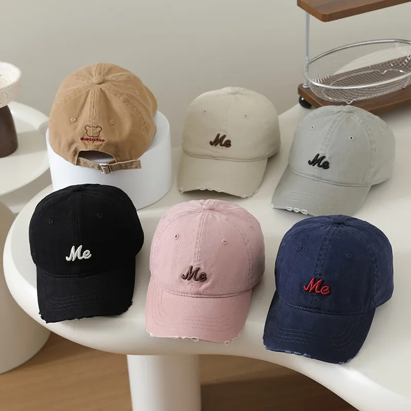 

Children's Kids Baseball Cap for Girl Boy Spring Summer Baby Sun Hat Me Letter Embroidered Toddler Peaked Caps кепка 아기모자