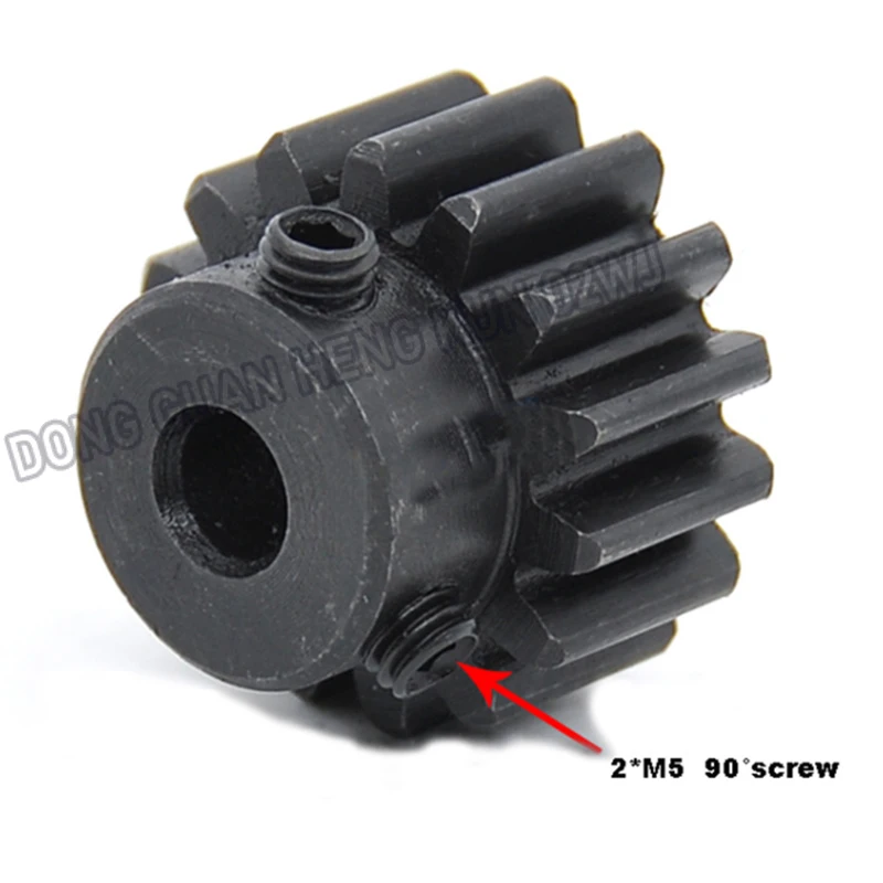 Quench Spur Gear 1.5M 12/15/16/17/18 Teeth Mod 1.5 Width 12mm Bore 5/6.35/7/8/10/12mm Machine Convex Pinion Gear Transmission RC