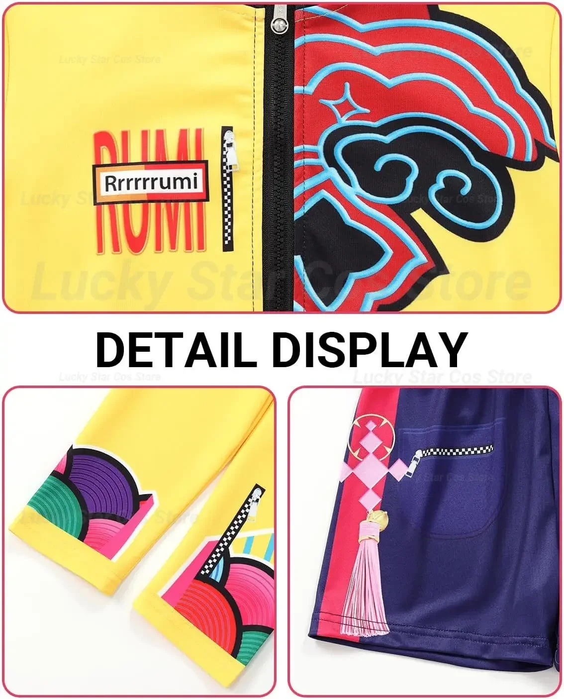 2025 فانتازيا فتاة K-Pop شيطان الصيادين زي الأطفال تأثيري البوب المغني رومي زوي ميرا مجموعة ملابس مهرجان الاطفال الملابس #3