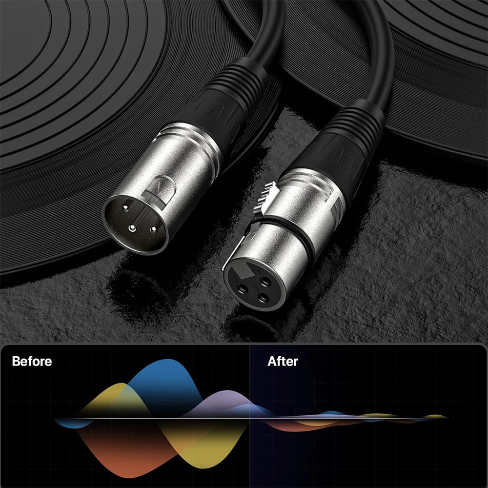 BOMGE 10M audio cable provide good signal transmission performance for home professional recording studios, concerts, churches