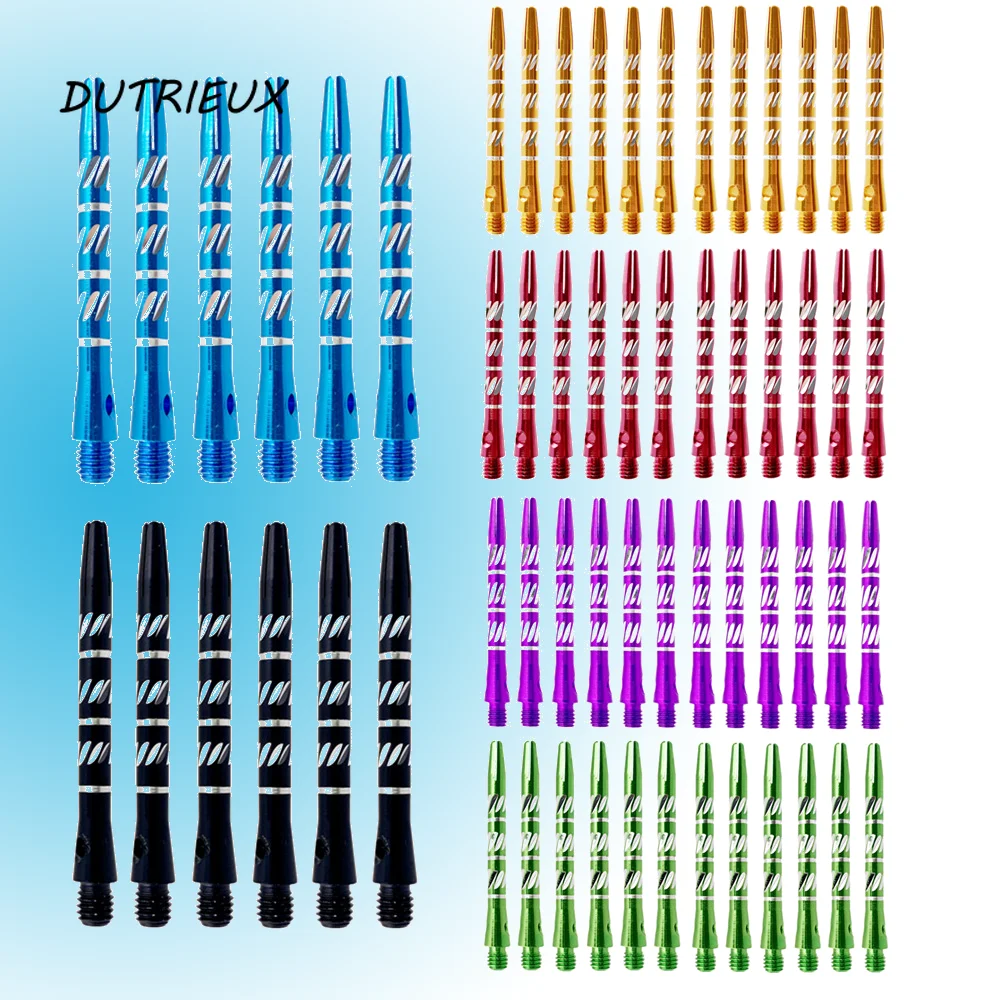 6Pcs Chromatic Darts Shafts 45mm Aluminium Alloy Material Shaft Dart Accessories Throwing Toy Darts Shafts Dardos