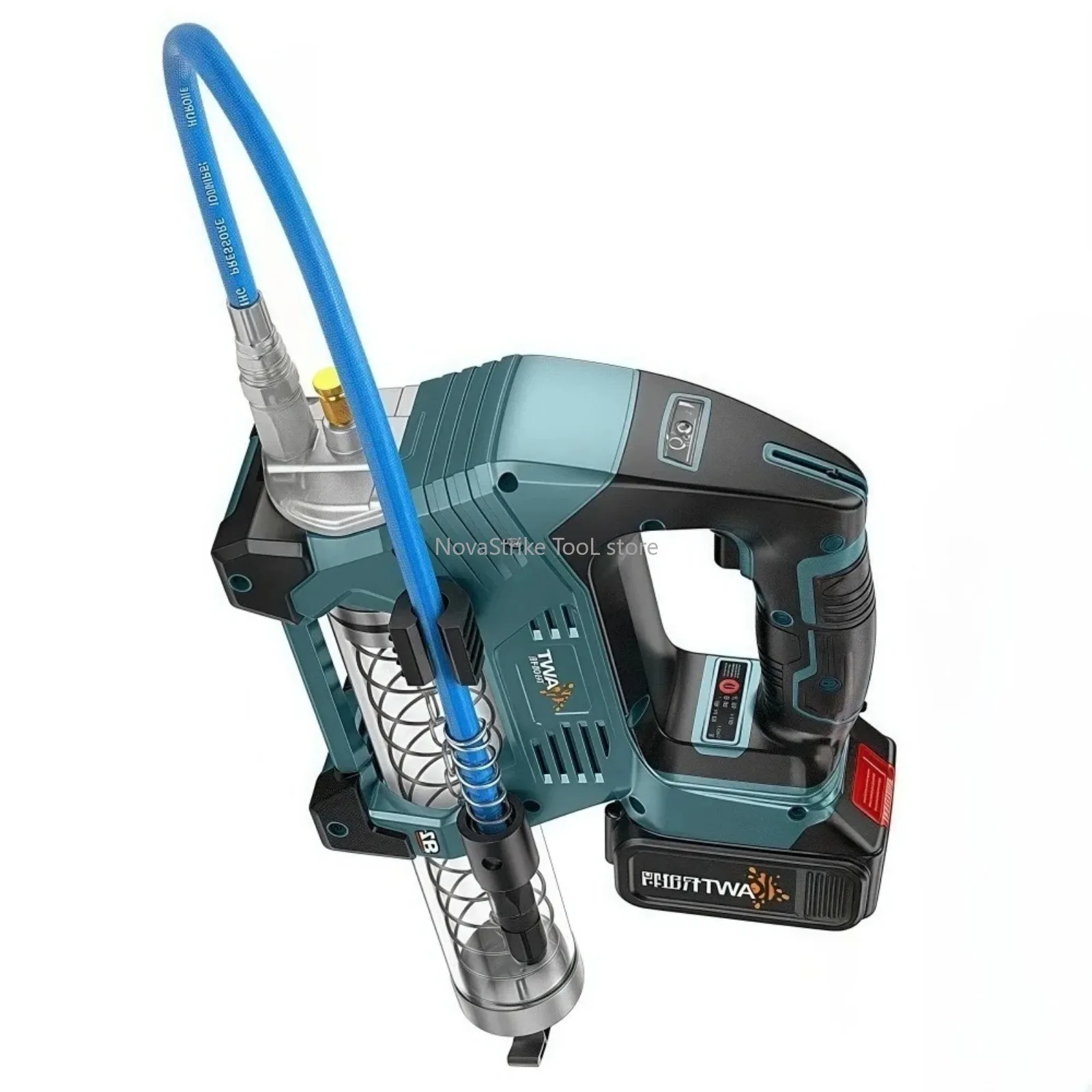 Brushless 600CC Electric Grease Gun High-Pressure Auto/Manual Grease Injection for Excavator Construction For Makita 18V battery